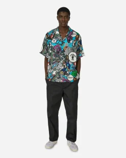 A Bathing Ape Shirts^Comic Art Open Collar Shirt Multicolor