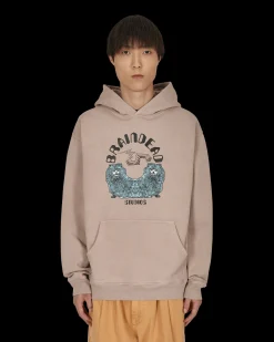Brain Dead Sweatshirts^Conjoined Hooded Sweatshirt Brown