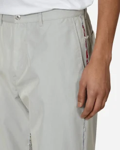 Unaffected Pants^Contrast Mesh Panel Pants Light Grey