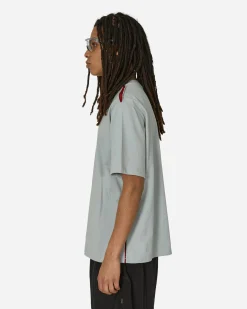 Unaffected T-Shirts^Contrast Mesh Panel T-Shirt Misty Blue