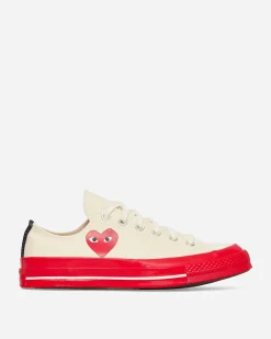 Comme Des Garçons Play Sneakers·Low|Sneakers^Converse Red Sole Chuck 70 Low Sneakers Beige