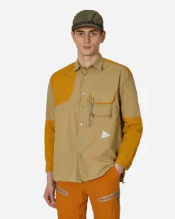 and wander Shirts^CORDURA Rip Mix Shirt Beige