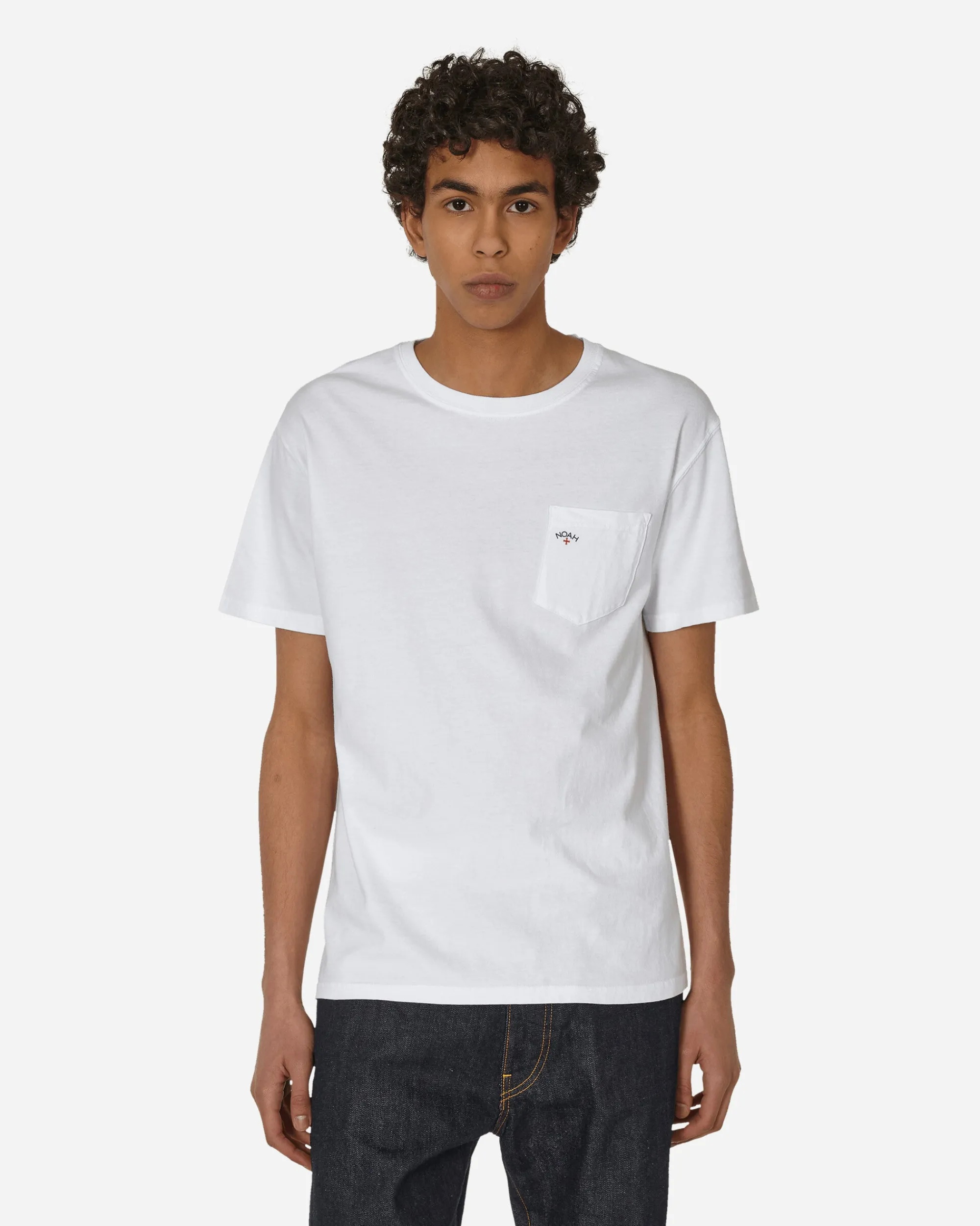Noah T-Shirts^Core Logo Pocket T-Shirt White
