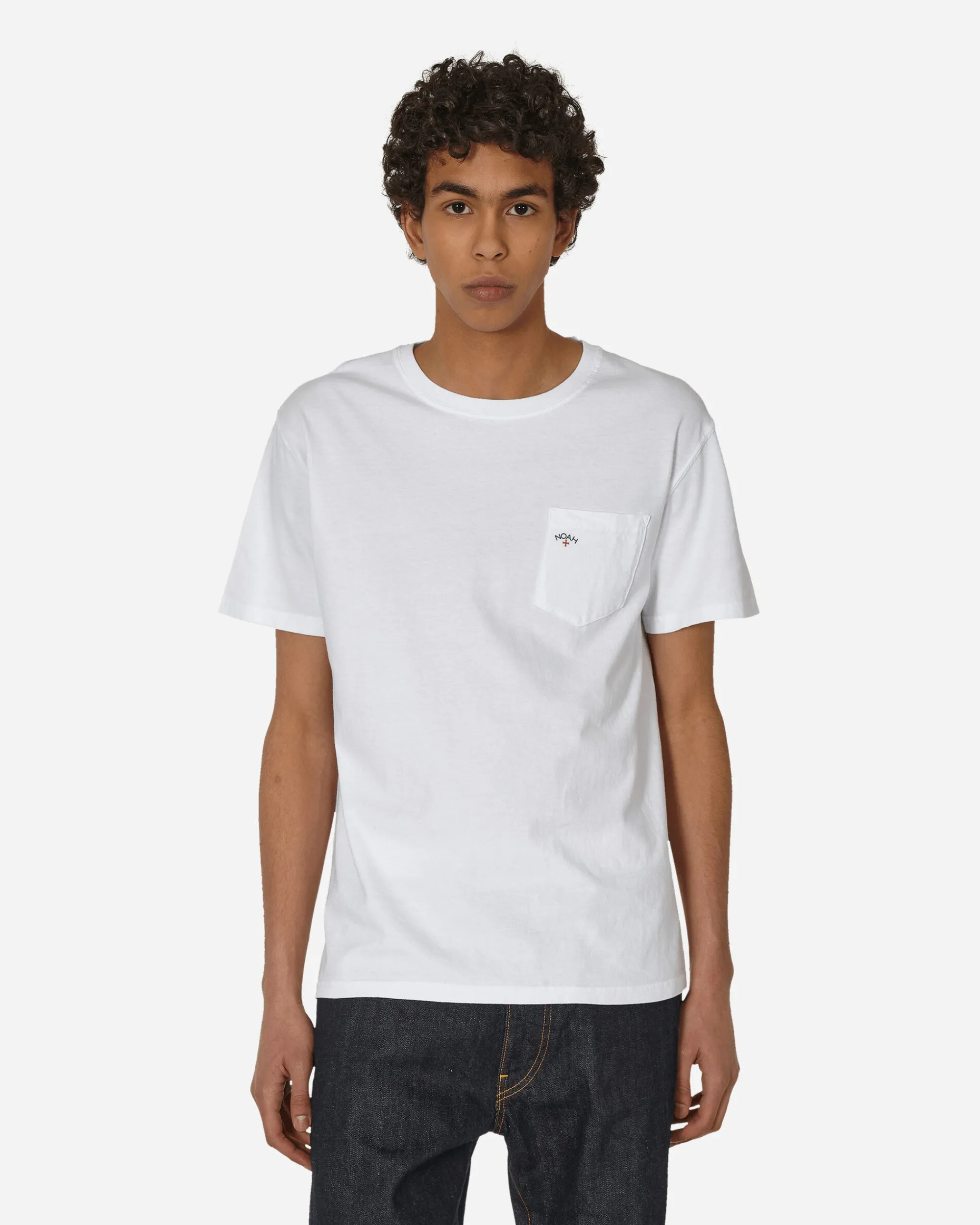 Noah T-Shirts^Core Logo Pocket T-Shirt White