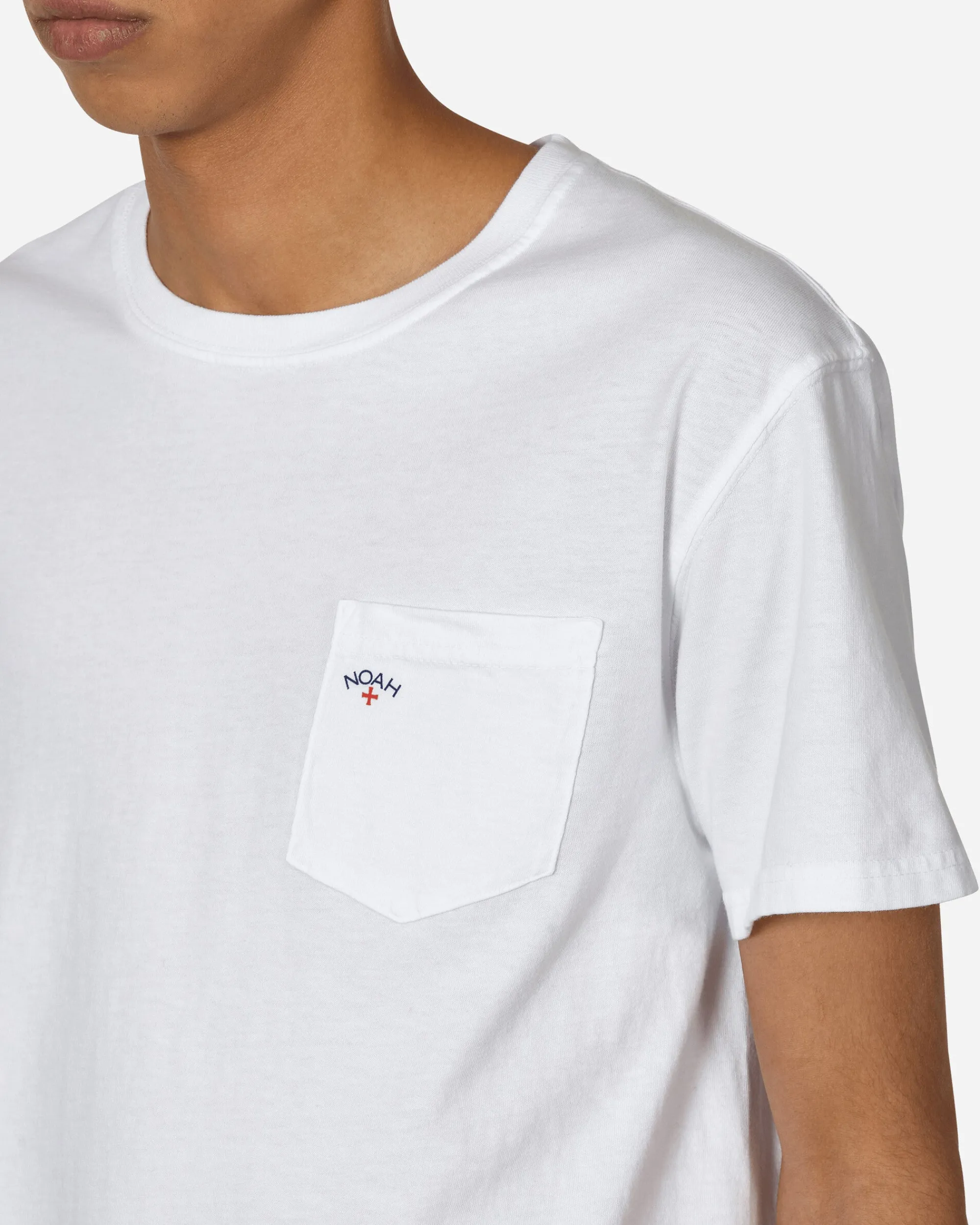 Noah T-Shirts^Core Logo Pocket T-Shirt White