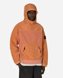 Stone Island Sweatshirts^Cotton Pile Nylon-TC Hooded Sweatshirt Orange