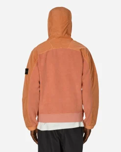 Stone Island Sweatshirts^Cotton Pile Nylon-TC Hooded Sweatshirt Orange
