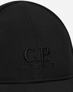 C.P. Company Hats|Hats^C.P. Shell-R Logo Cap Black