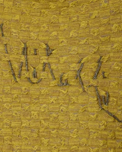 Vitelli Knitwear^Crochet Logo Stitch Basket Gilet Yellow