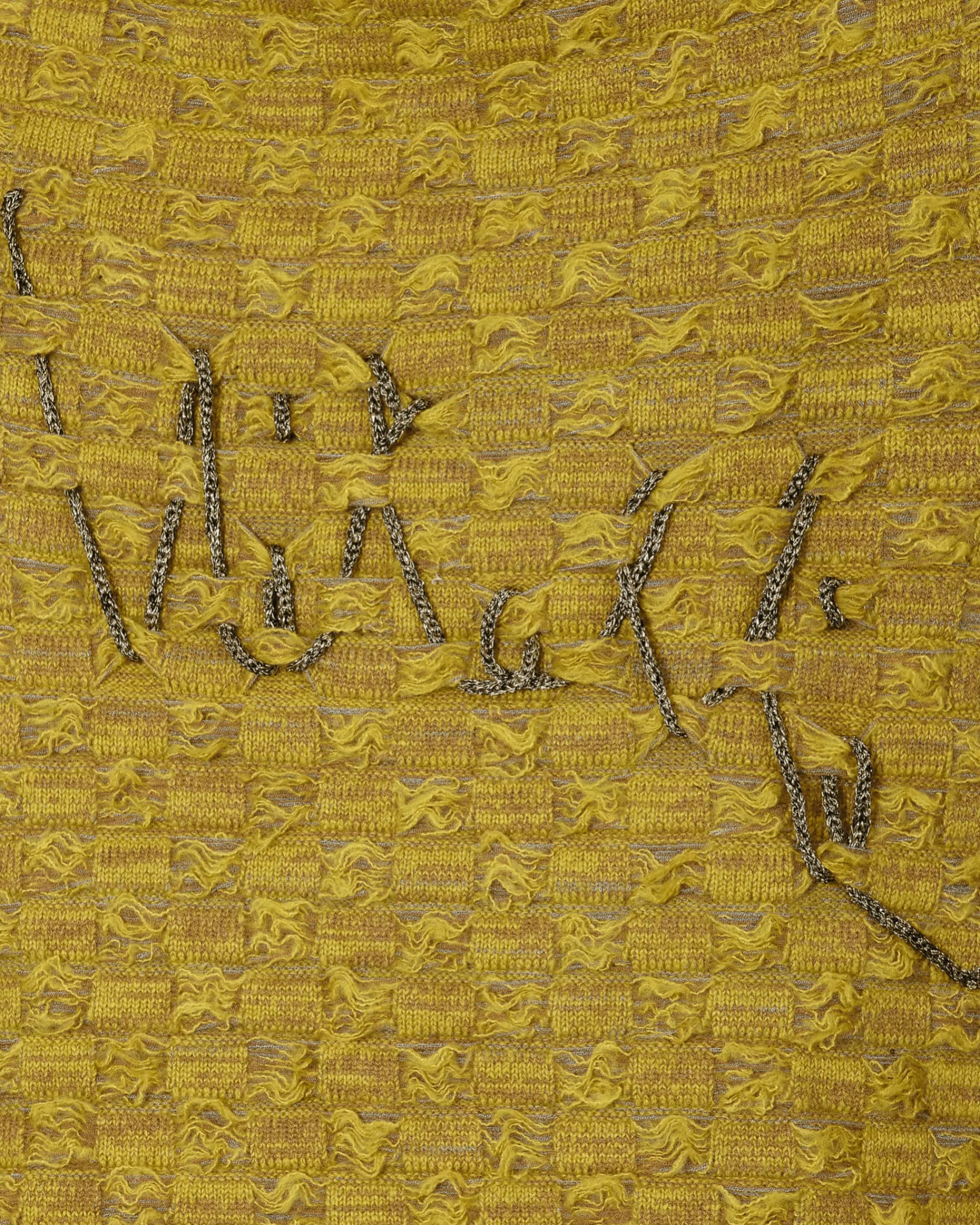 Vitelli Knitwear^Crochet Logo Stitch Basket Gilet Yellow