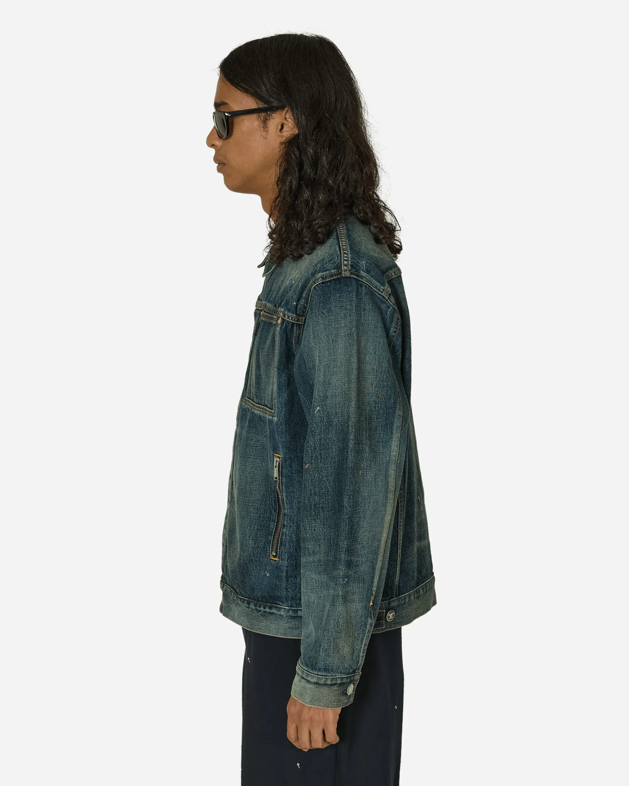 Undercover Coats And Jackets^Cross Embroidery Distressed Denim Jacket Light Blue Indigo