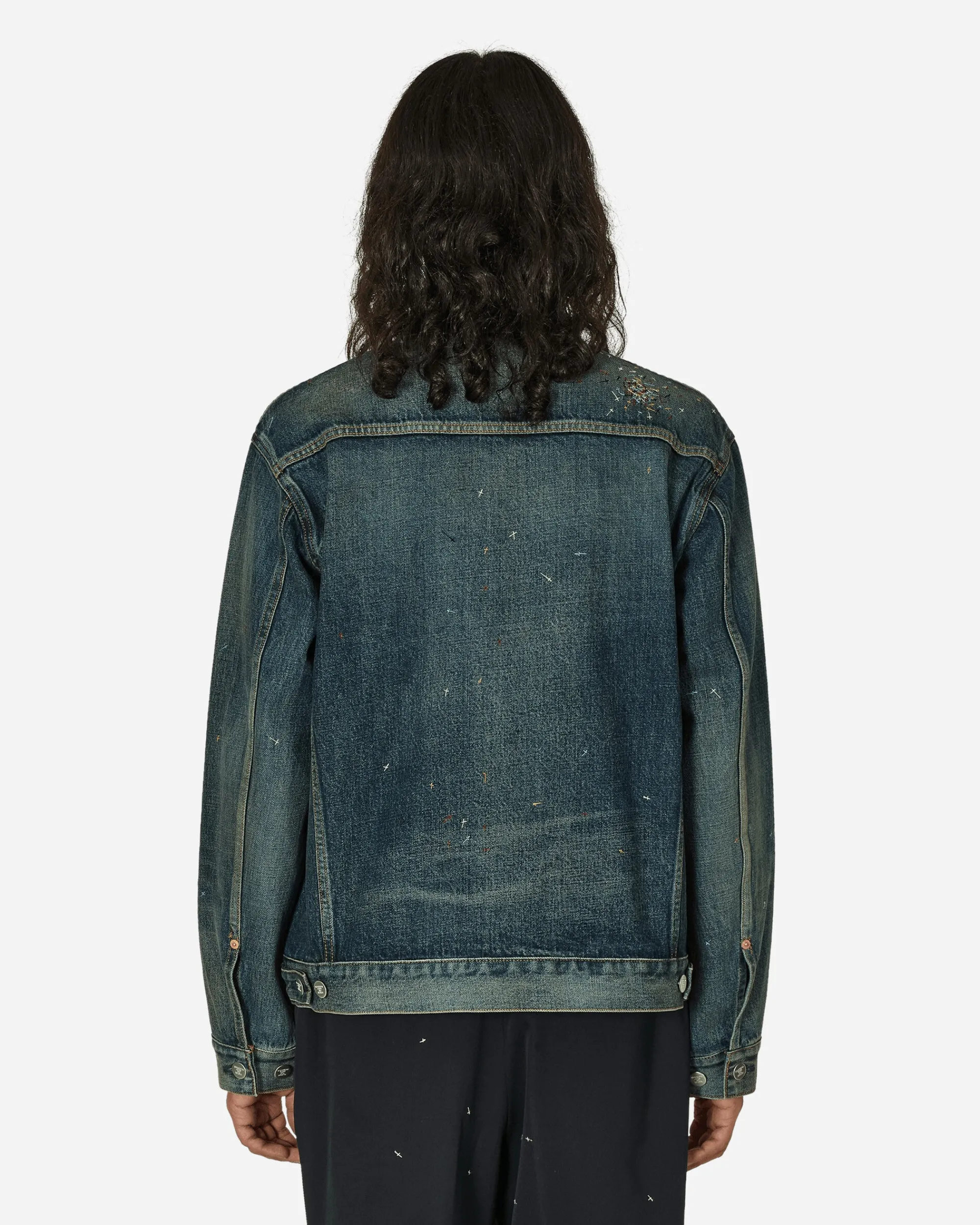 Undercover Coats And Jackets^Cross Embroidery Distressed Denim Jacket Light Blue Indigo