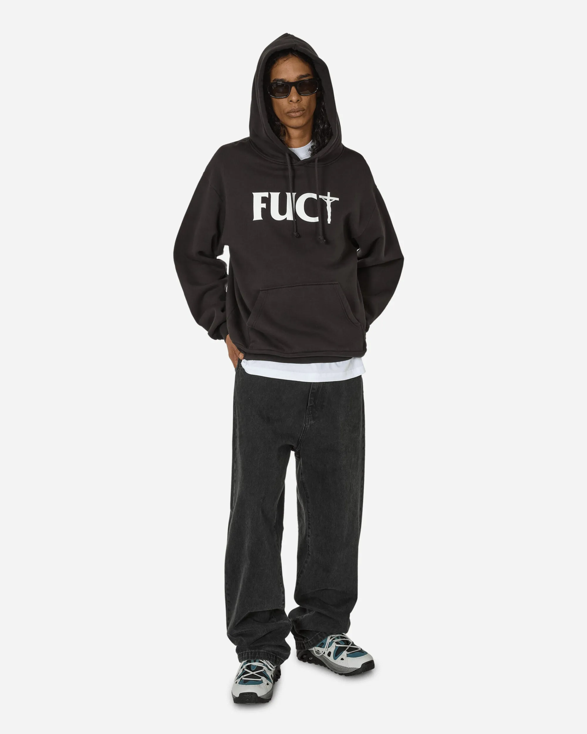 FUCT Sweatshirts^Cross Hoodie Black