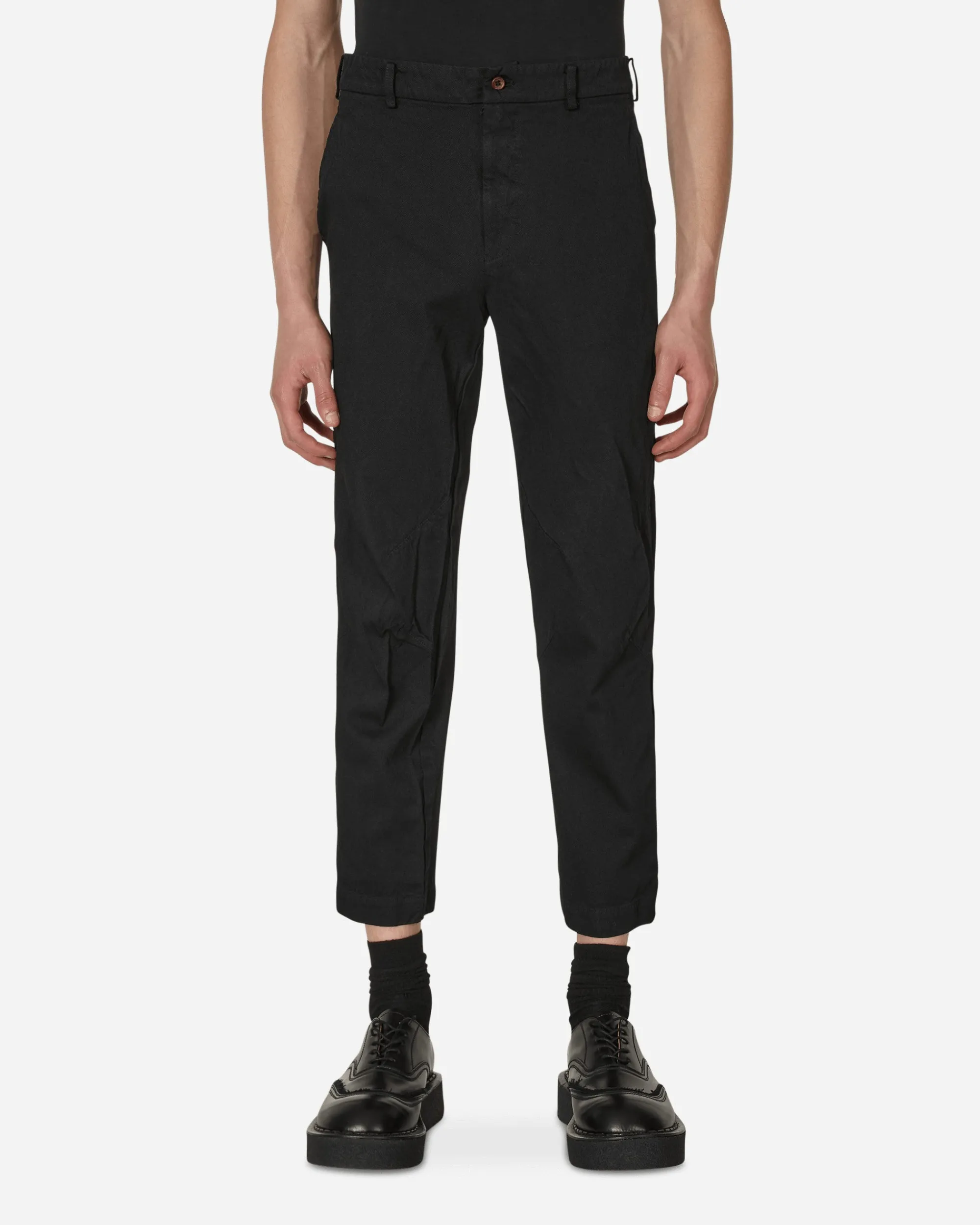 Comme Des Garçons Black Pants^Crumpled Polyester Pants Black