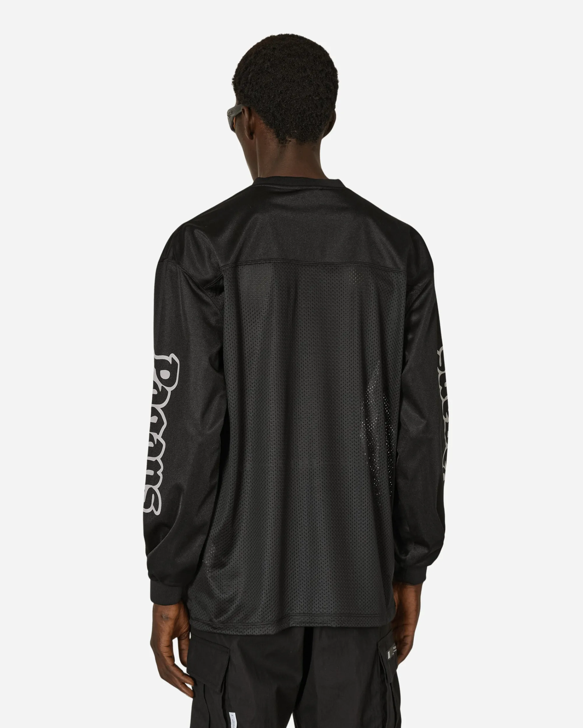 Aries T-Shirts^Cult Leader Airtex Longsleeve T-Shirt Black