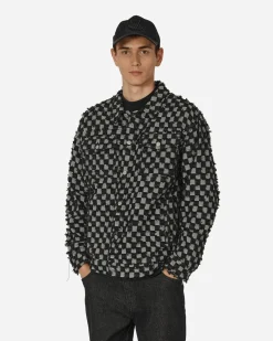 Pleasures Coats And Jackets^Curfew Checker Trucker Jacket Black