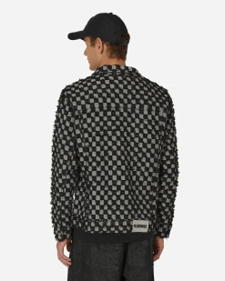 Pleasures Coats And Jackets^Curfew Checker Trucker Jacket Black