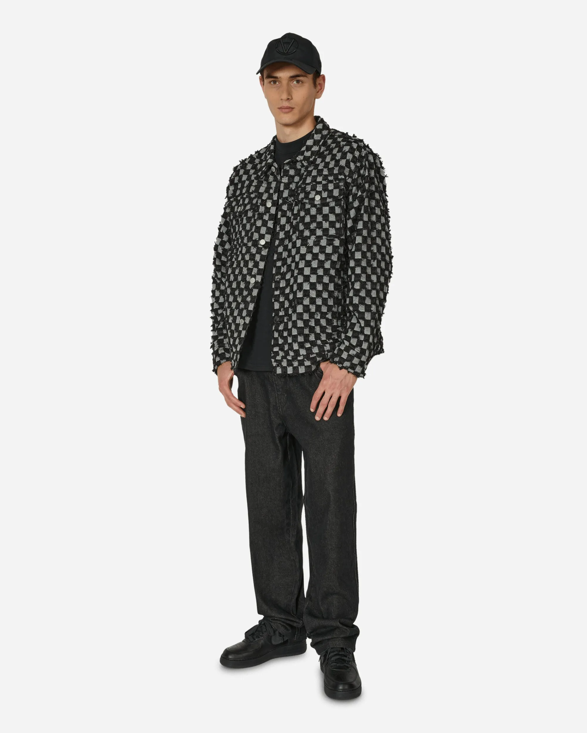 Pleasures Coats And Jackets^Curfew Checker Trucker Jacket Black