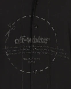 Off-White Shirts^Cut Here Logo Holiday Shirt Black