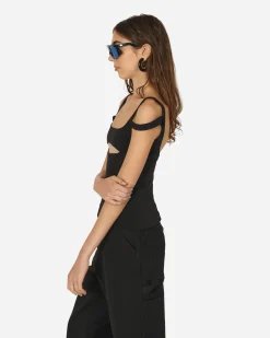 Priscavera T-Shirts^Cut Out Tank Top Black