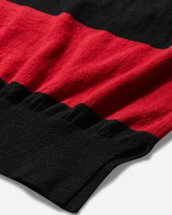 Peel & Lift Knitwear^Damaged Stripe Jumper Black / Red