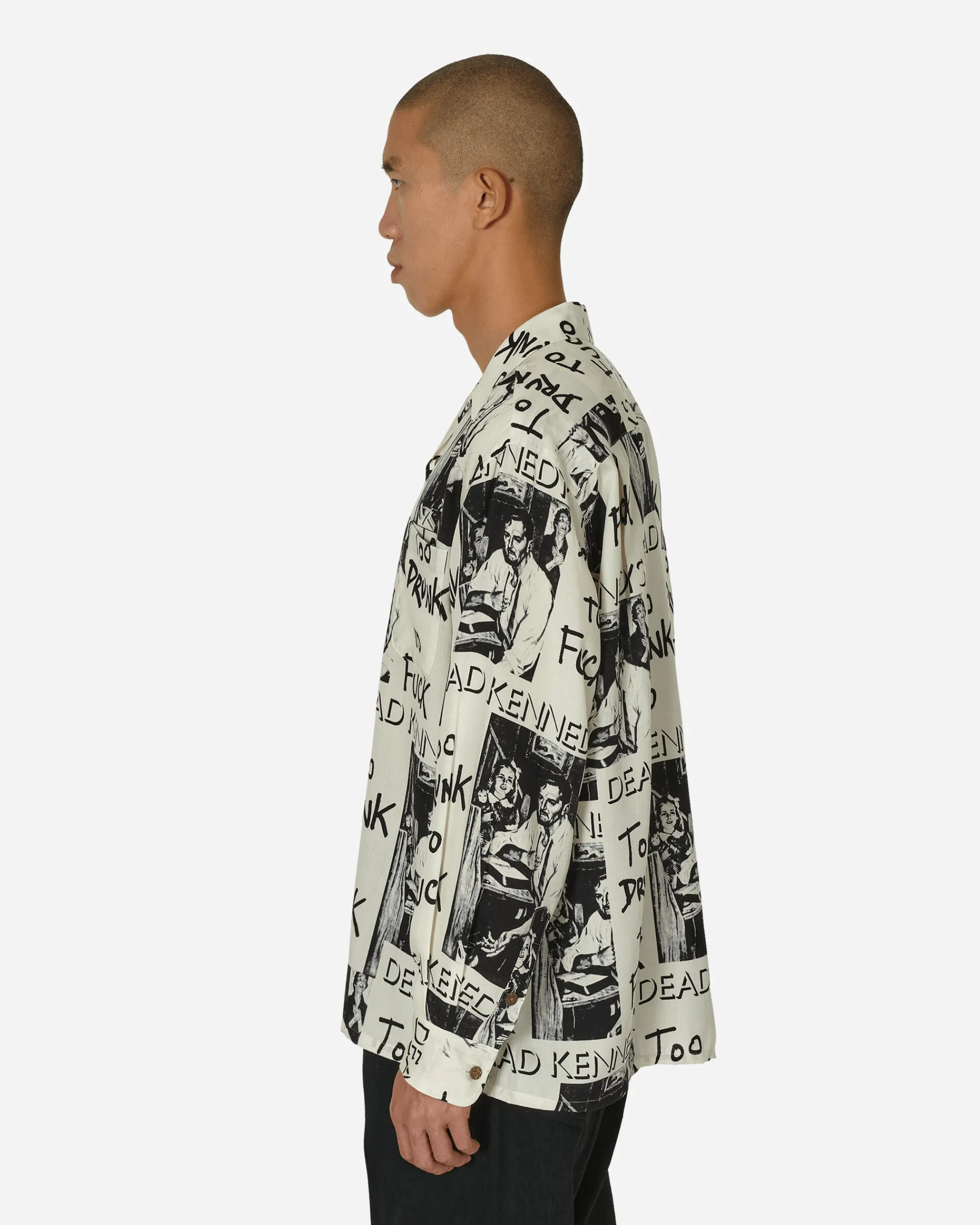 WACKO MARIA Shirts^Dead Kennedys Hawaiian Longsleeve Shirt (Type-2) White