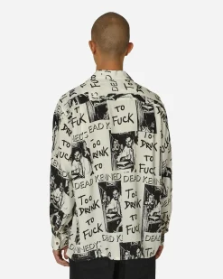 WACKO MARIA Shirts^Dead Kennedys Hawaiian Longsleeve Shirt (Type-2) White