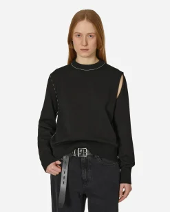 MM6 Maison Margiela Knitwears^Deconstructed Crewneck Sweater Black