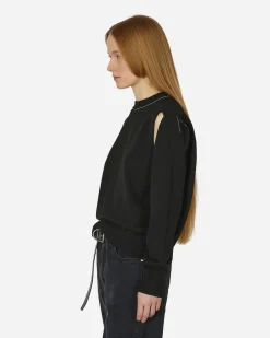 MM6 Maison Margiela Knitwears^Deconstructed Crewneck Sweater Black