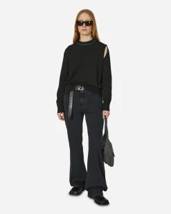 MM6 Maison Margiela Knitwears^Deconstructed Crewneck Sweater Black