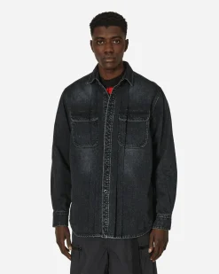 sacai Shirts^Denim Shirt Black