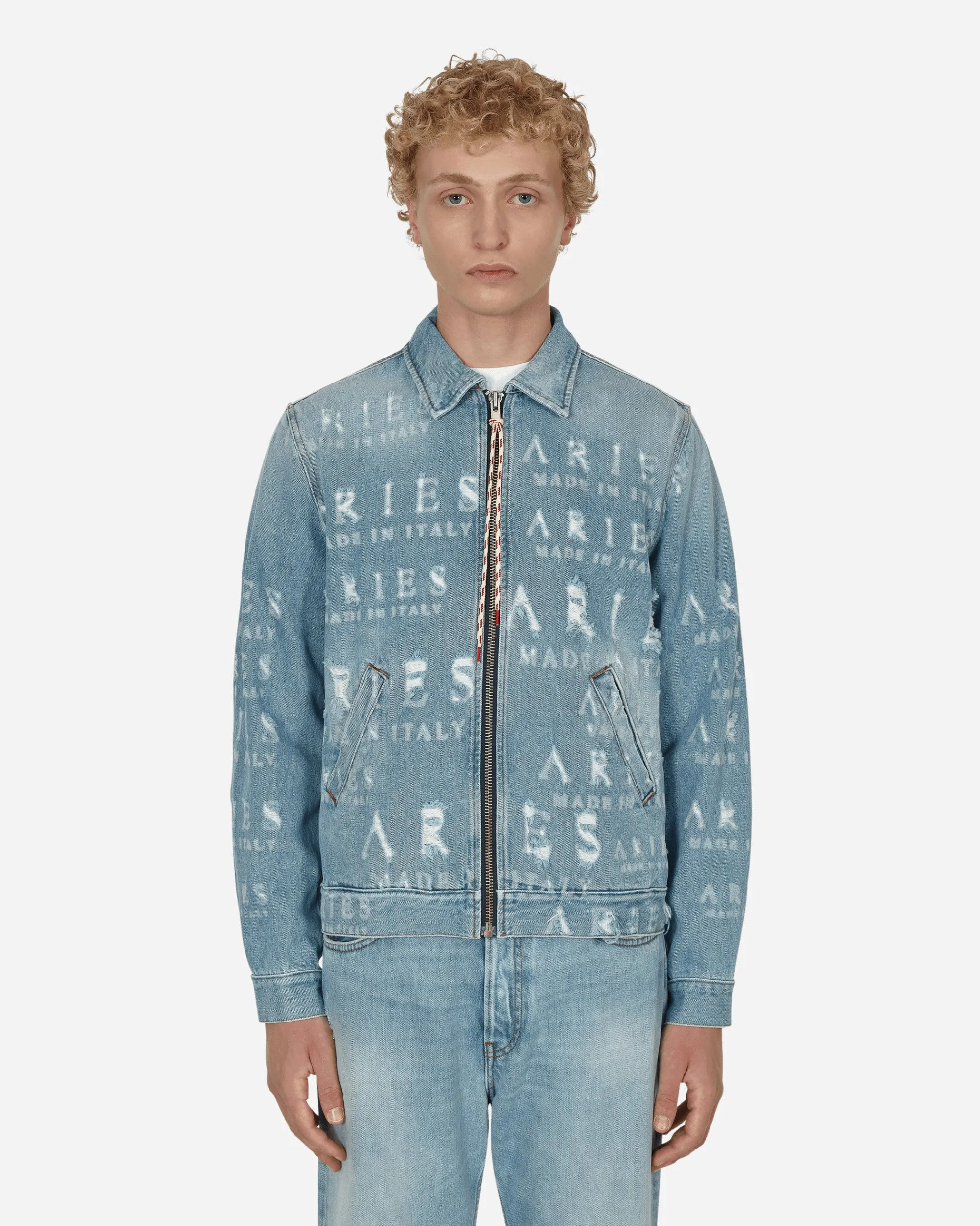 Aries Coats And Jackets^Destroyed Jean Jacket Blue