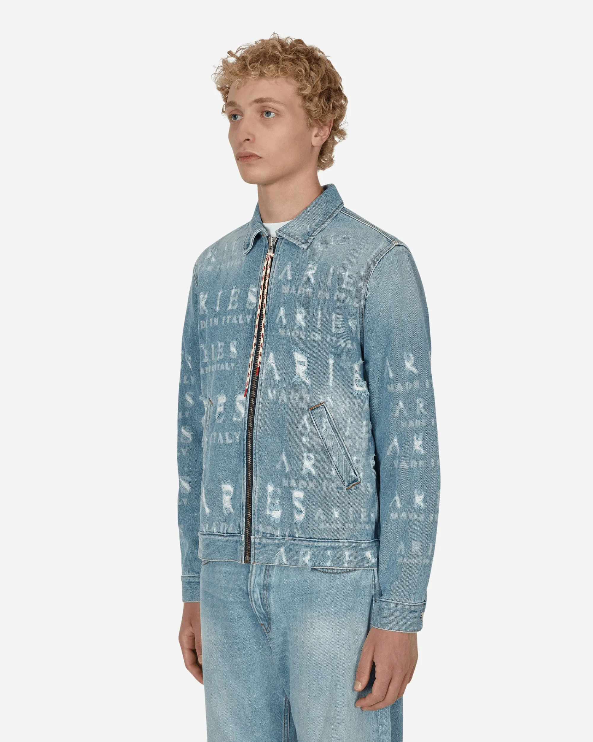 Aries Coats And Jackets^Destroyed Jean Jacket Blue