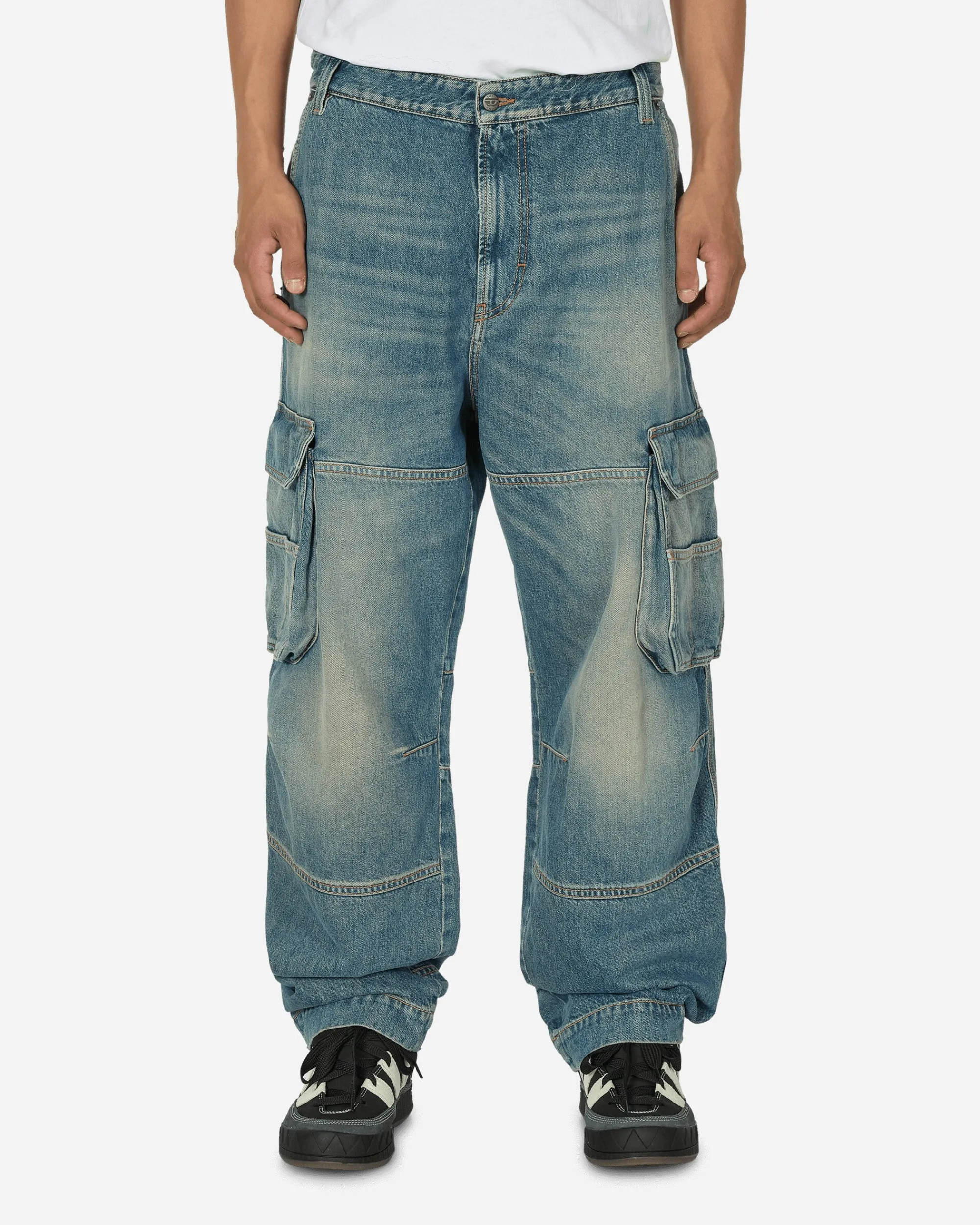 Diesel Pants^D-Fish Straight Jeans Light Blue