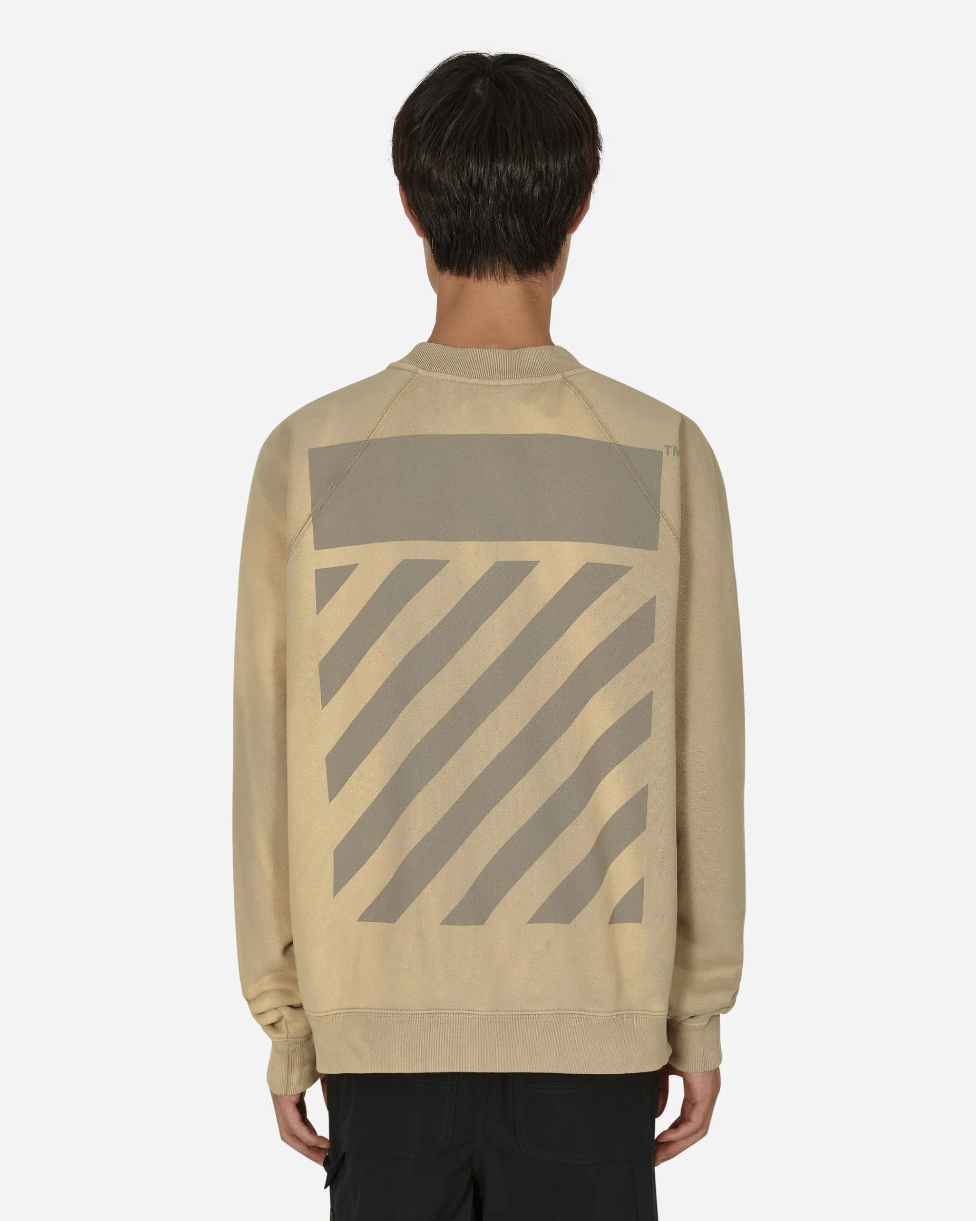 Off-White Sweatshirts^Diag Tab Vintage Crewneck Sweatshirt Beige
