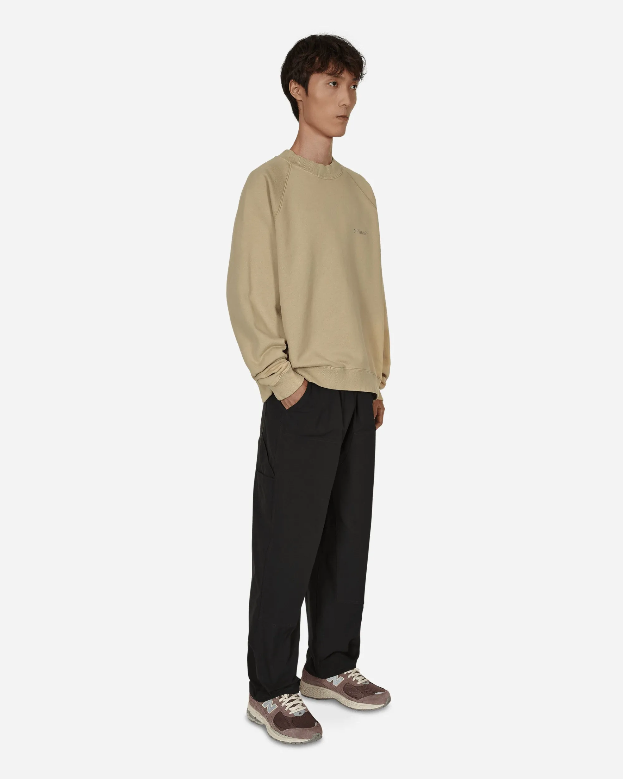 Off-White Sweatshirts^Diag Tab Vintage Crewneck Sweatshirt Beige