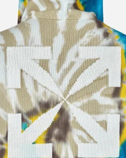 Off-White Sweatshirts^Diag Tie Dye Knit Hoodie Blue