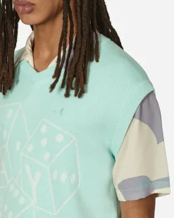 Awake NY Knitwear^Dice Sweater Vest Mint