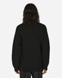 Undercover Knitwear^Distressed Crewneck Sweater Black