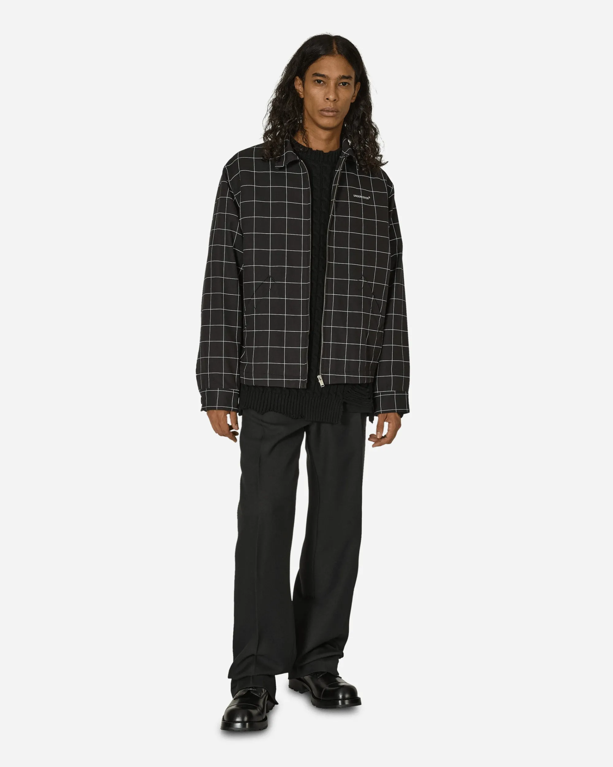 Undercover Knitwear^Distressed Crewneck Sweater Black