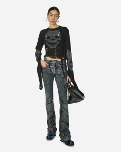 Ottolinger Knitwears^Distressed Knit Longsleeve Sweater Black