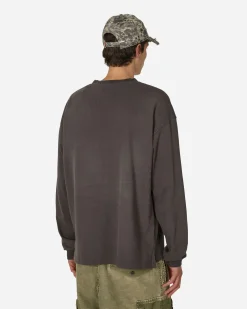 Maison MIHARA YASUHIRO T-Shirts^Distressed Smiley Face Printed Longsleeve T-Shirt Black