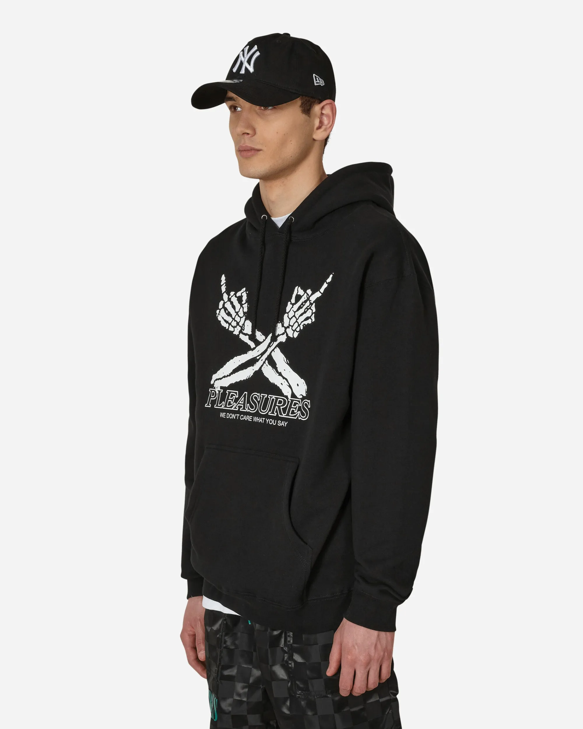 Pleasures Sweatshirts^Don't Care Hooded Sweatshirt Black