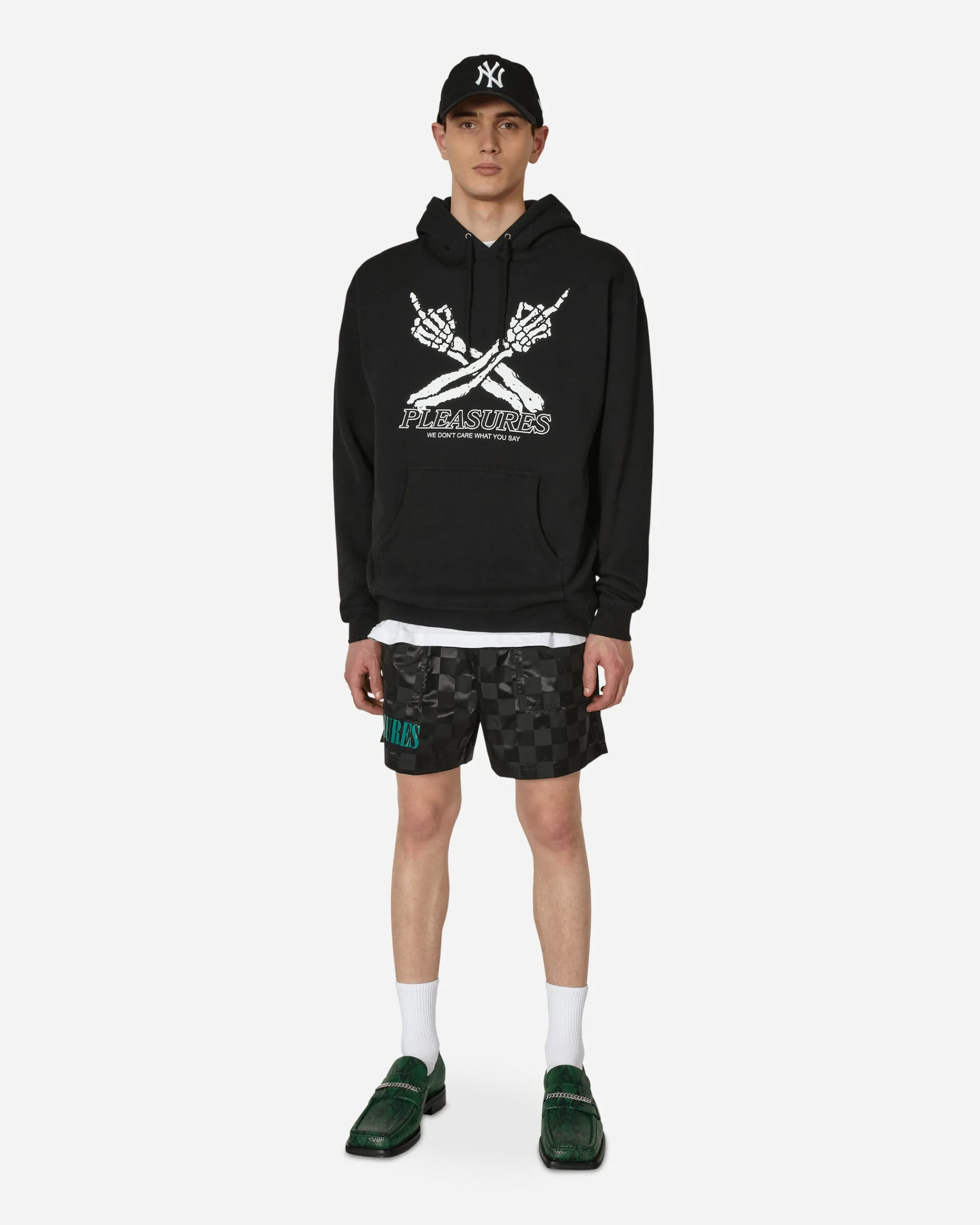 Pleasures Sweatshirts^Don't Care Hooded Sweatshirt Black