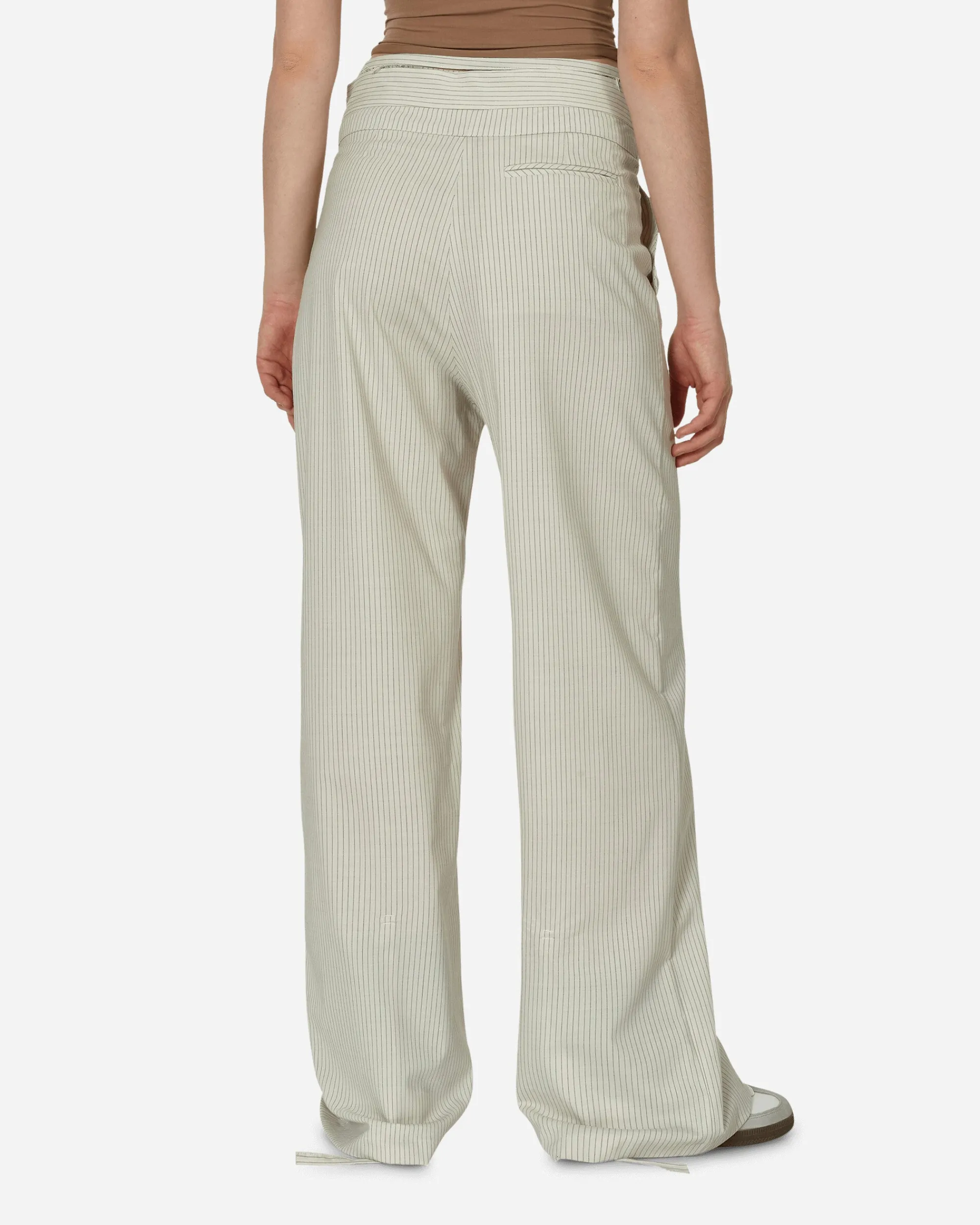 Ottolinger Pants^Double Fold Suit Pants Cream Pinstripe