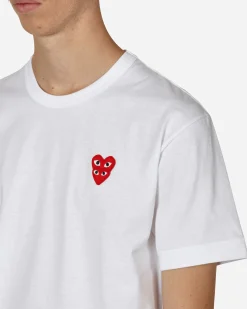 Comme Des Garçons Play T-Shirts^Double Heart T-Shirt White