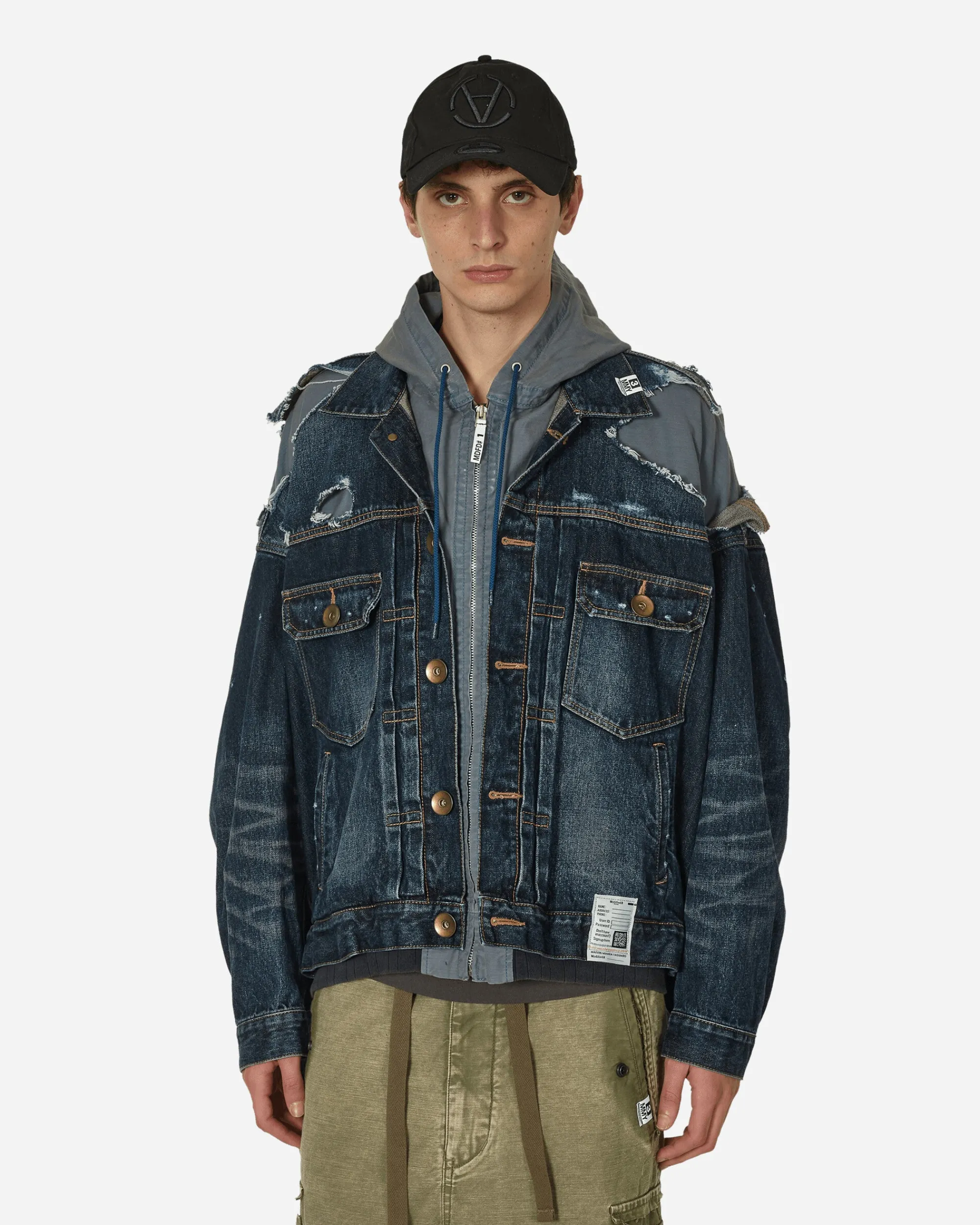 Maison MIHARA YASUHIRO Coats And Jackets^Double Layered Denim Hooded Jacket Indigo