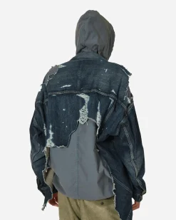 Maison MIHARA YASUHIRO Coats And Jackets^Double Layered Denim Hooded Jacket Indigo