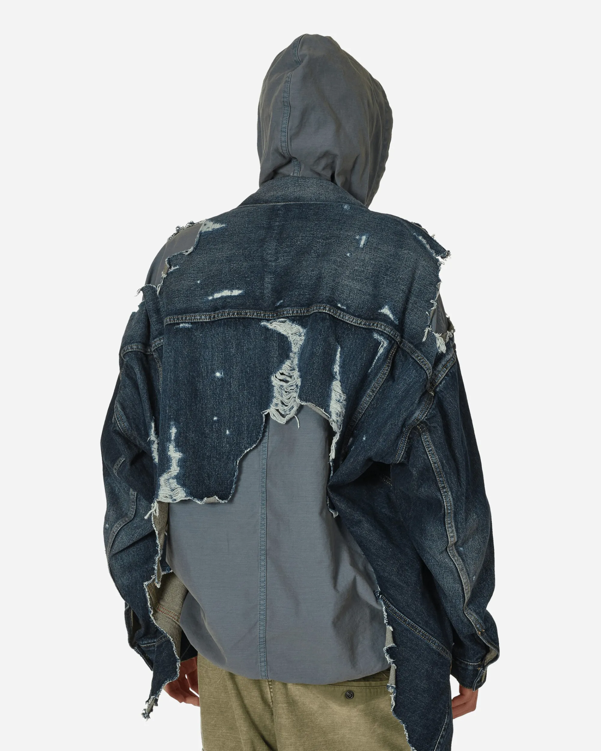 Maison MIHARA YASUHIRO Coats And Jackets^Double Layered Denim Hooded Jacket Indigo