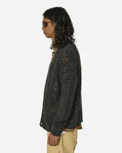 FUCT Knitwear^Drop Stitch Cardigan Dark Grey